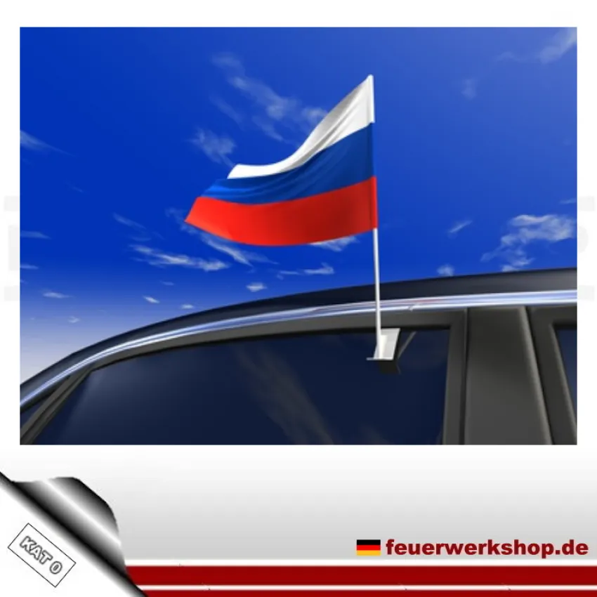 Autoflagge mit *russischer* Fahne zum anstecken ans Autofenster