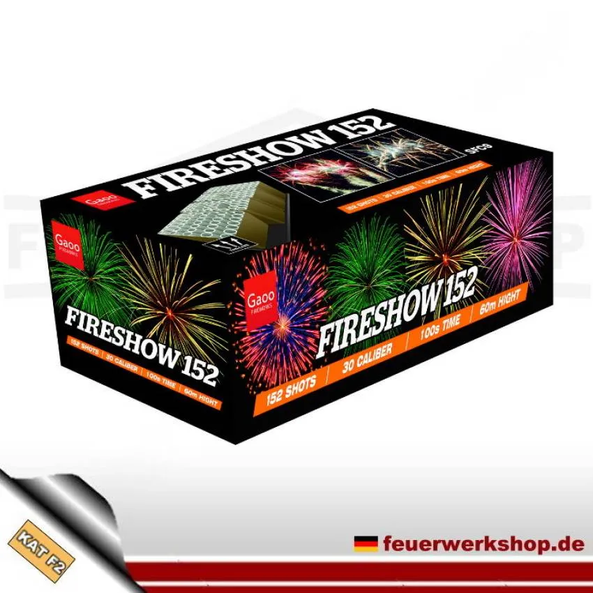 F3 Verbundfeuerwerk *Fireshow 152* von Gaoo