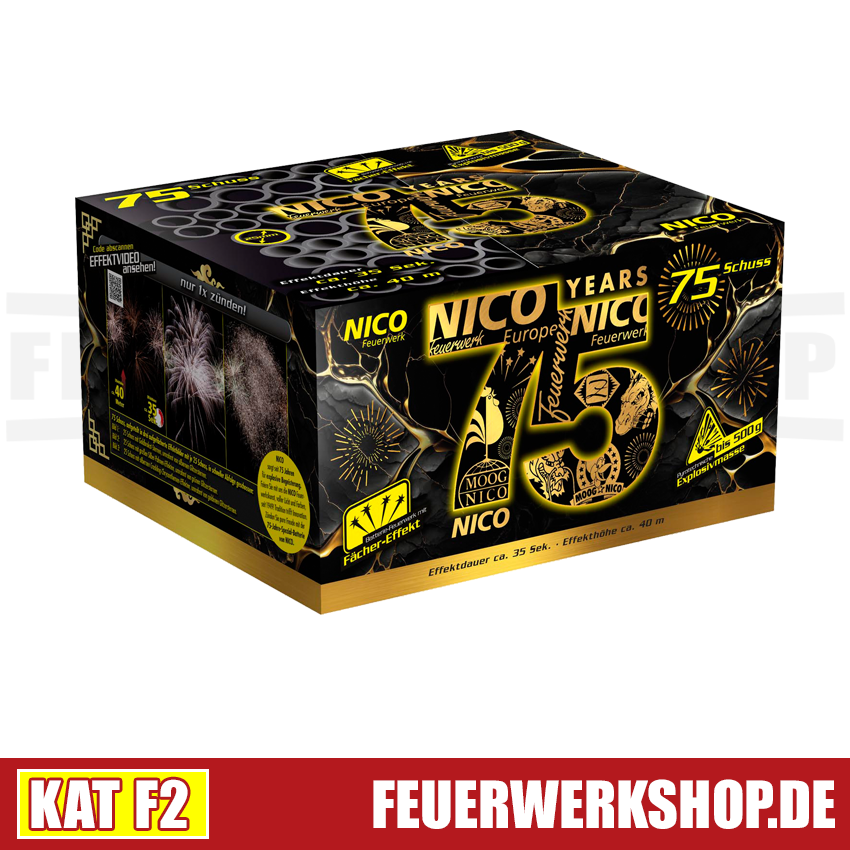 *75 Jahre NICO, 75 Schuss* Feuerwerksbatterie von Nico