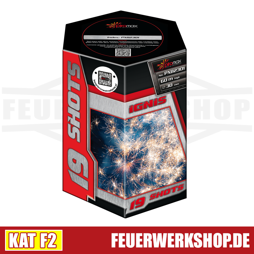 *Ignis* 19 Schuss Feuerwerk von Piromax