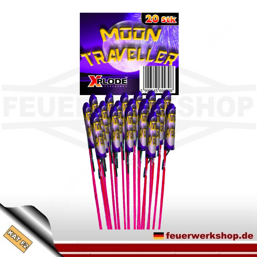 *Moon Traveller* 20 Pfeif-Feuerwerk-Raketen