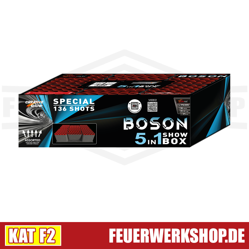 Polenfeuerwerk *Boson 5 in 1 Show Box* von Piromax