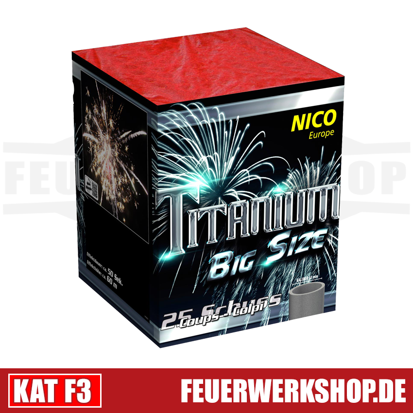 *Titanium Big Size* 25 Schuss F3 Feuerwerksbatterie von Nico