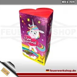 *I love Unicorns* Fontänenbatterie von Nico Feuerwerk kaufen