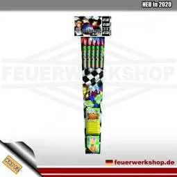 63 tl.g Feuerwerksortiment *Sparkling Race* von SuperPower (Polen)