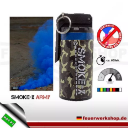 Army Rauchgranate groß mit Kipphebel - *Blau* - SMOKE-X kaufen