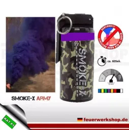 SMOKE-X *Army* Rauchgranate groß mit Kipphebel - Lila kaufen